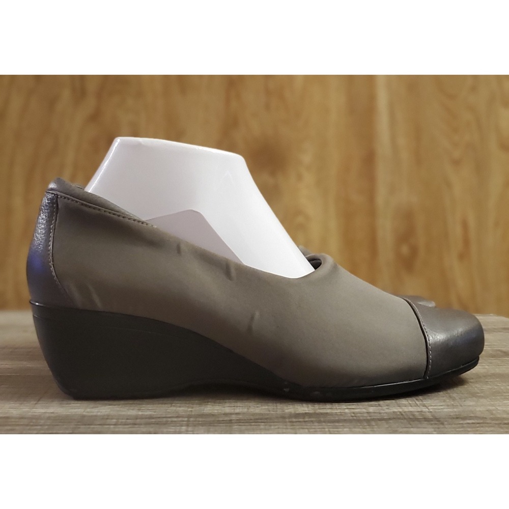 Aetrex Andrea Slip On Wedge Shoes Women's Size‎ 9 Green